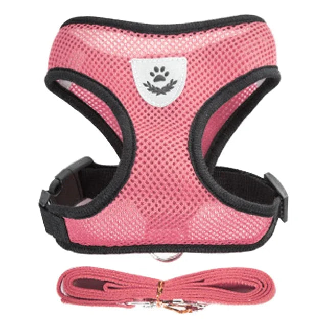 Adjustable Reflective Pet Harness with Leash