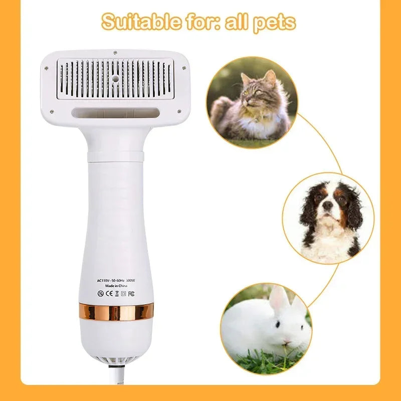 2-In-1 Pet Dryer & Grooming Brush