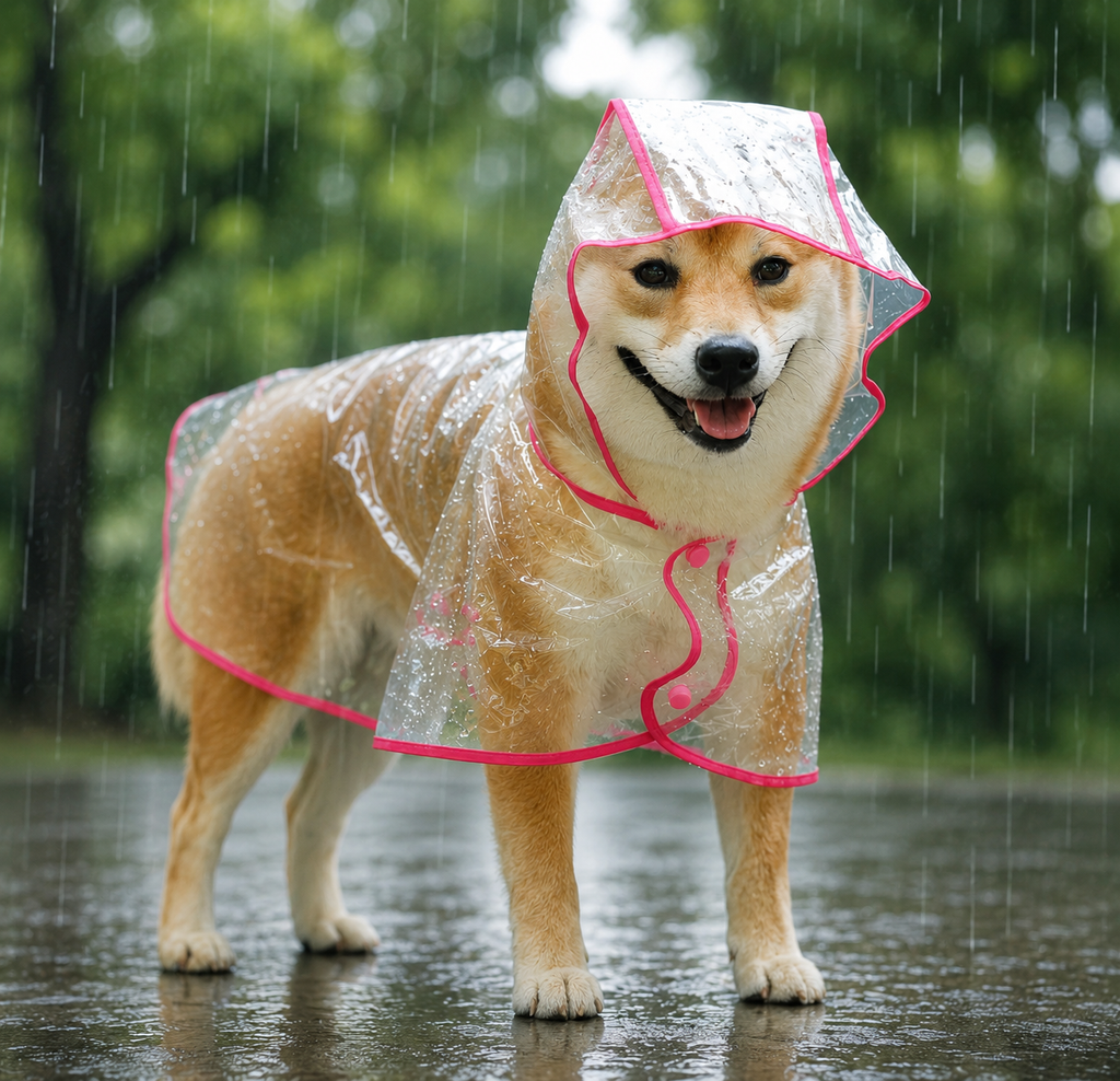 Transparent Waterproof Dog Raincoat