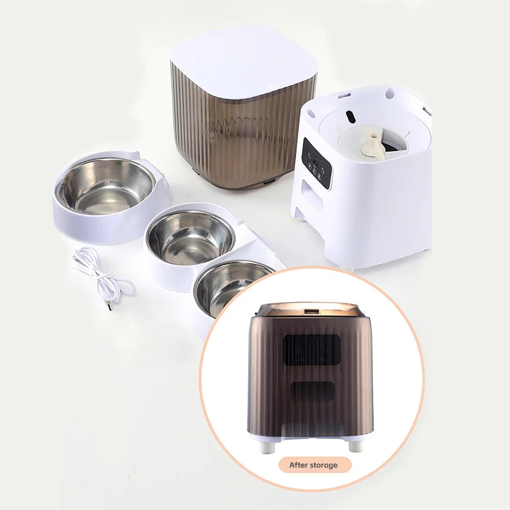5L Smart Automatic Pet Feeder with Camera & Dual Bowls