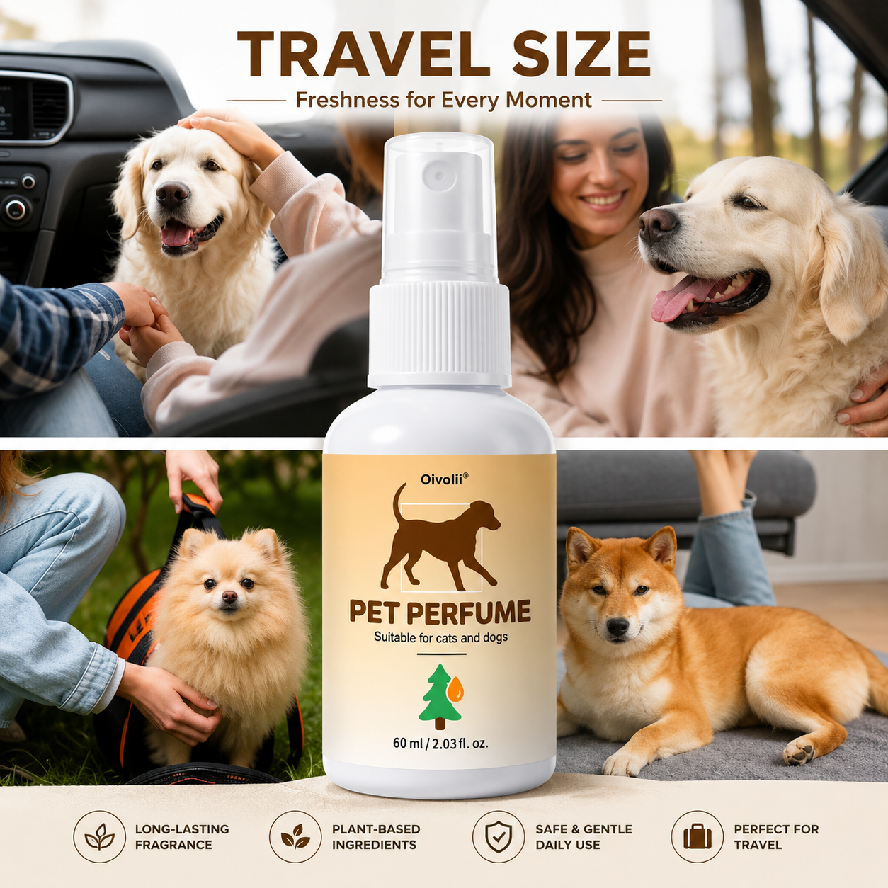 Pet Deodorizing Spray – Long Lasting Freshness for Dogs & Cats