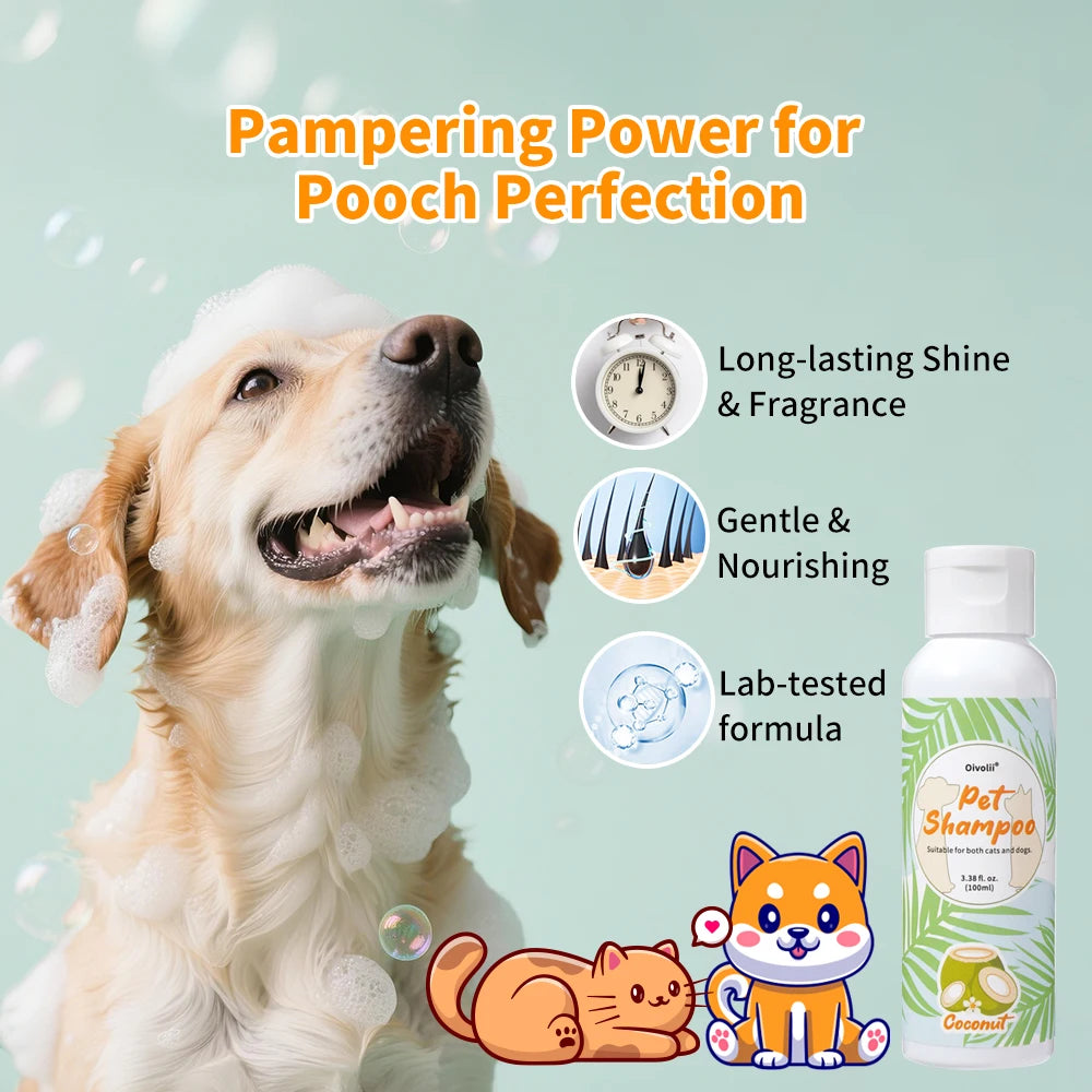 Coconut Scent Dog Shampoo – Deep Cleansing & Long-Lasting Freshness