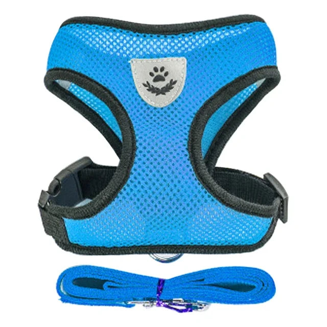 Adjustable Reflective Pet Harness with Leash