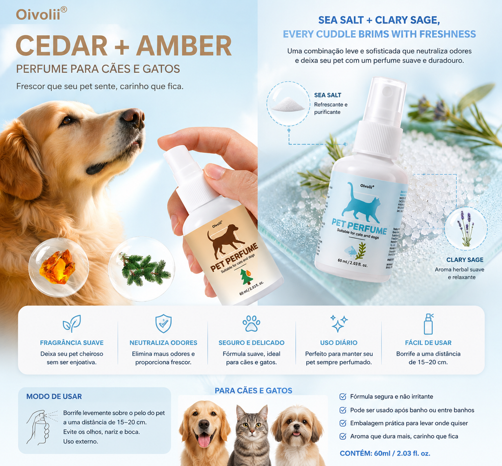 Pet Deodorizing Spray – Long Lasting Freshness for Dogs & Cats
