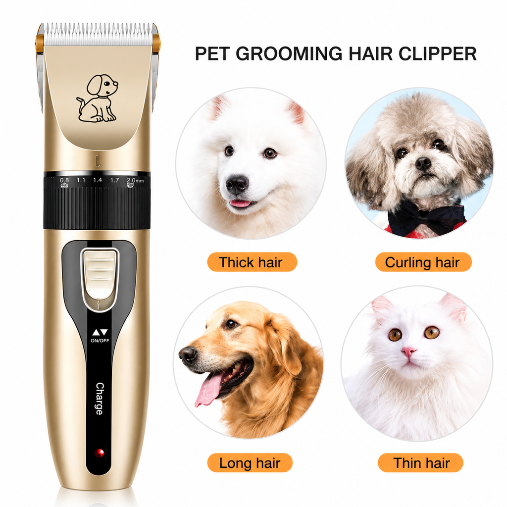 Professional Pet Grooming Clipper – Low Noise & High Precision