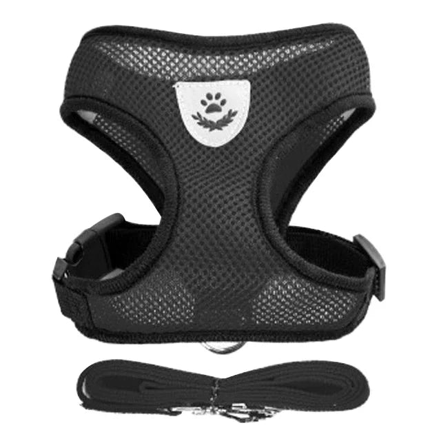 Adjustable Reflective Pet Harness with Leash