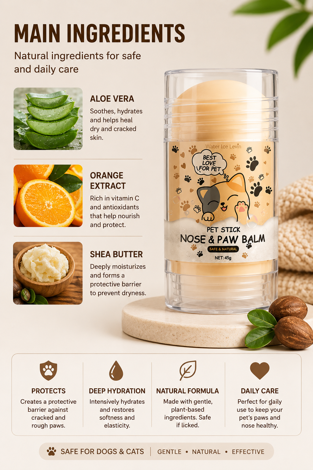 Paw & Nose Repair Balm for Dogs & Cats