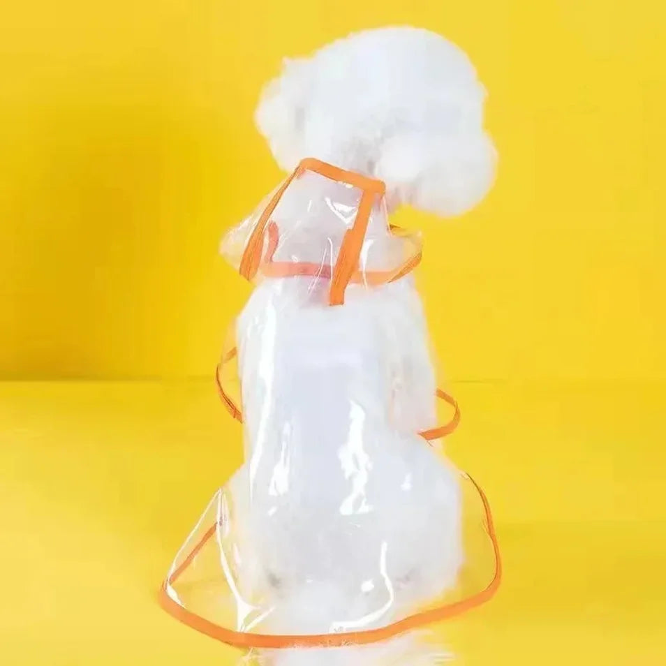 Transparent Waterproof Dog Raincoat