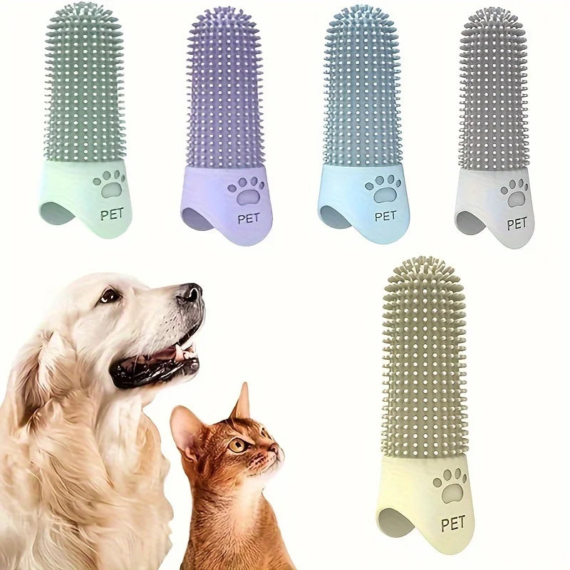 Soft Silicone Dog Toothbrush – Escova Dental de Silicone 360° para Pets