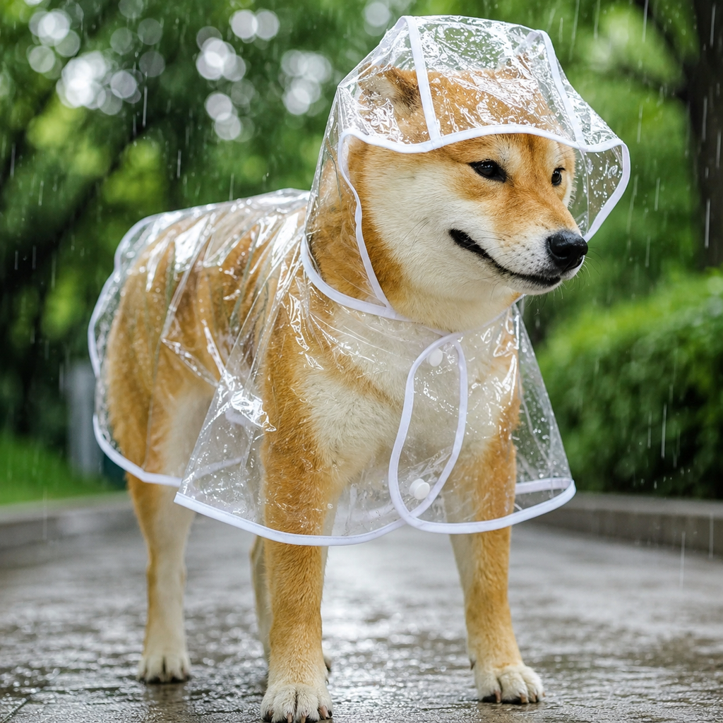 Transparent Waterproof Dog Raincoat