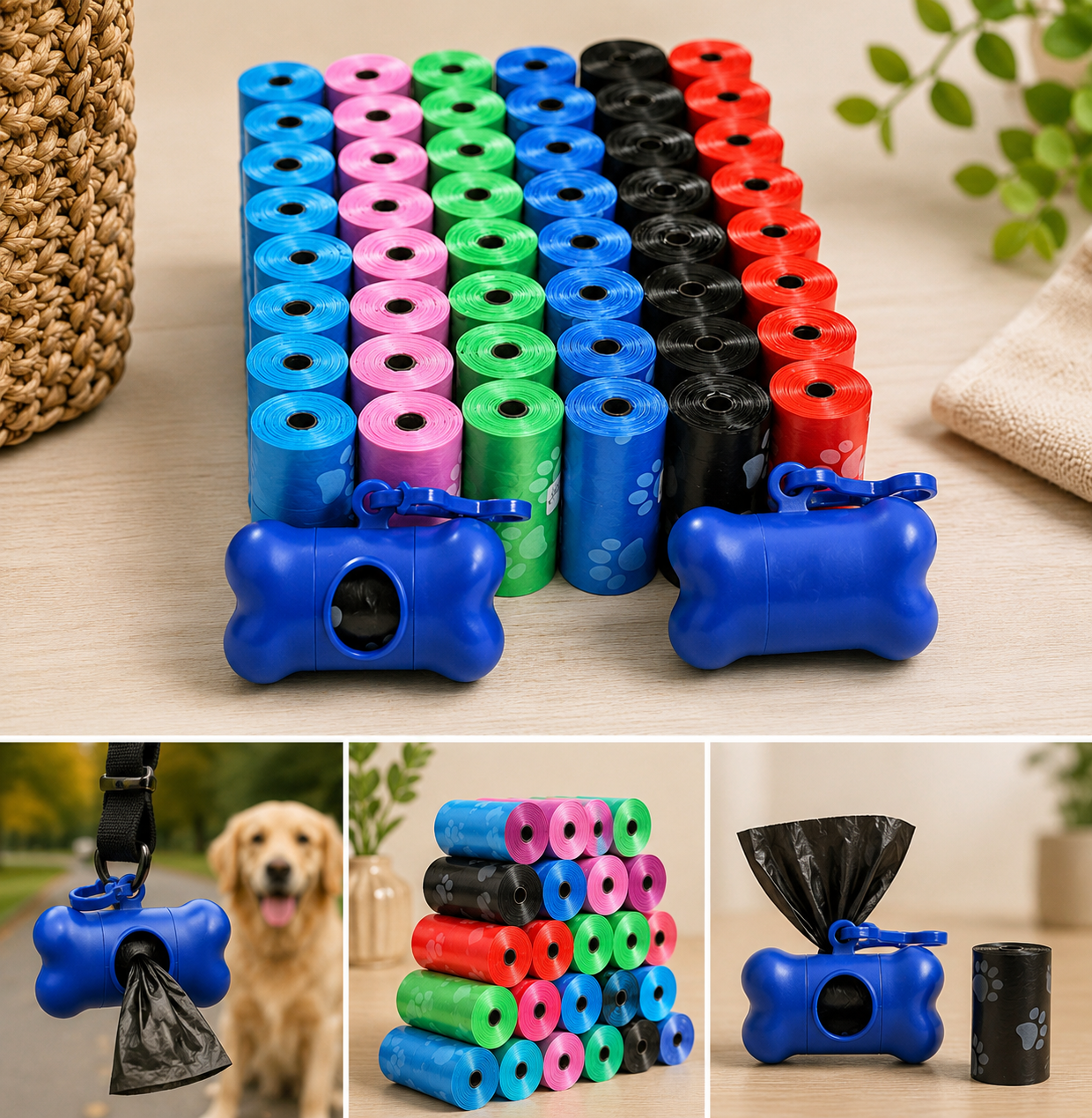 120 Rolls of Dog Poop Bags.