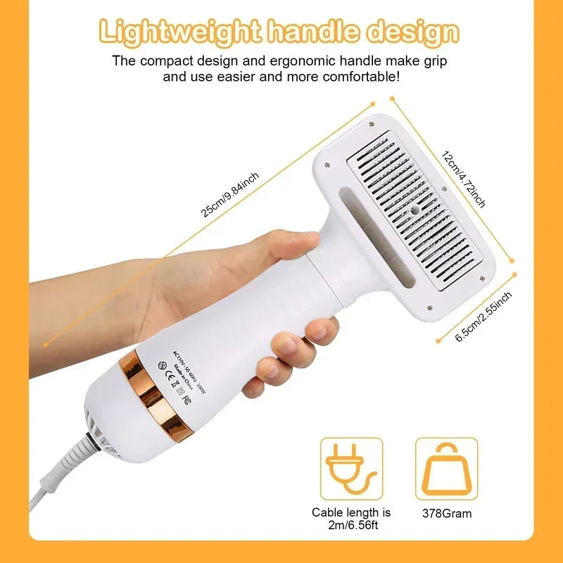 2-In-1 Pet Dryer & Grooming Brush