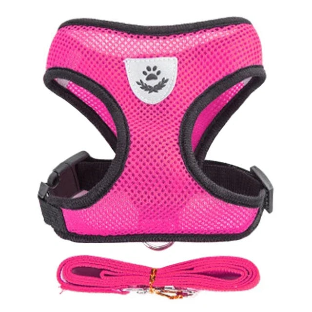 Adjustable Reflective Pet Harness with Leash