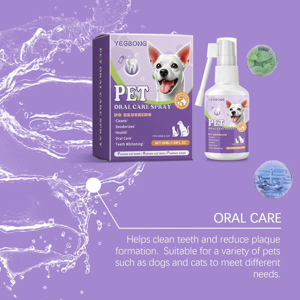 Pet Oral Cleaning Spray – Fresh Breath & Healthy Teeth for Dogs and Cats