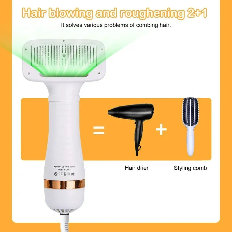 2-In-1 Pet Dryer & Grooming Brush