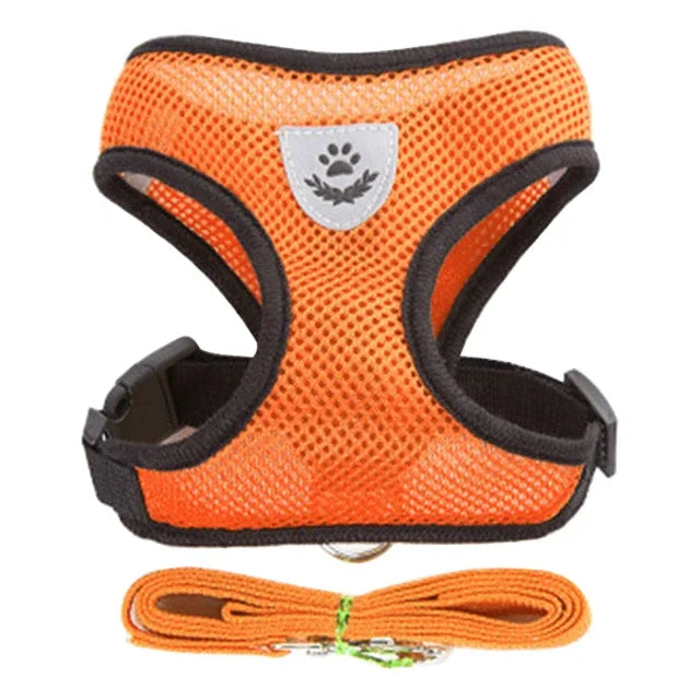Adjustable Reflective Pet Harness with Leash